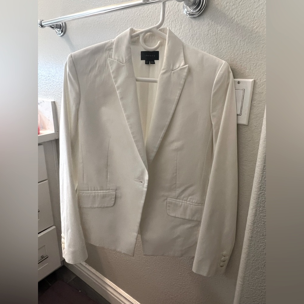 Theory White Blazer